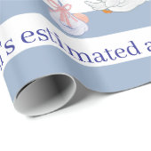 Baby Stork Wrapping Paper Blue & White Stripe ラッピングペーパー (ロールコーナー)