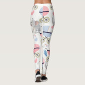 Baby Stroller Stork Pink & Blue Elephant Leggings レギンス (裏面)