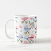 Baby Stroller Twins Elephant Hearts Coffee Mugs  コーヒーマグカップ (左)