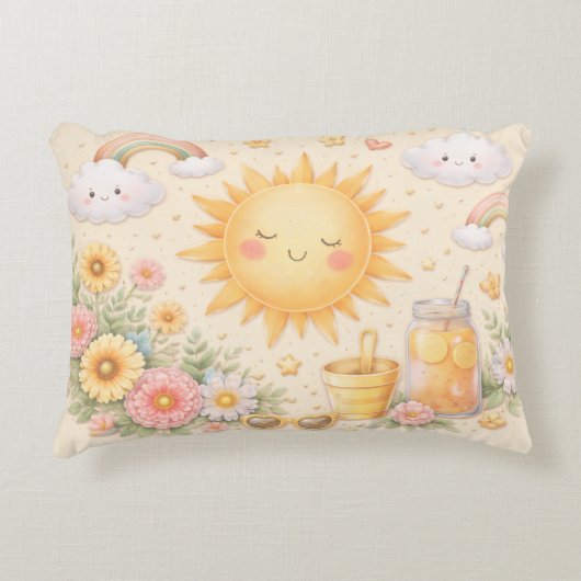 Baby Sun Nursery Pillow アクセントクッション (正面)