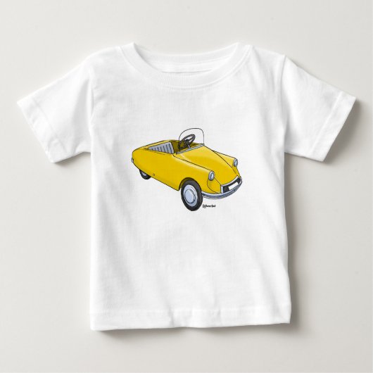 Baby t-shirt met afbeelding Citroën DS trapauto ベビーTシャツ (正面)