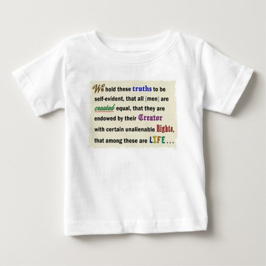 Baby t-shirt or one-piece. ベビーTシャツ (正面)