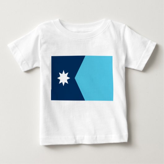 Baby T-Shirt with Flag of Minnesota, USA ベビーTシャツ (正面)