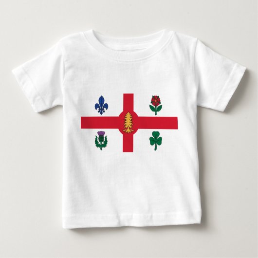 Baby T-Shirt with Flag of Montreal ベビーTシャツ (正面)
