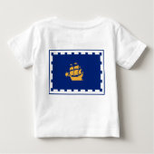 Baby T-Shirt with Flag of Quebec City ベビーTシャツ (裏面)