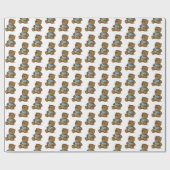 Baby Teddy Bear With Bib ラッピングペーパー (フラット)