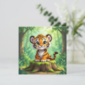 Baby Tiger | かわいいキャラクターの子供部屋アート (スタンド正面)