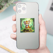 Baby Tiger | かわいいキャラクターの子供部屋アート シール (スマートフォン)