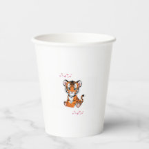 🐯Baby Tiger Art with Pink Butterflies -