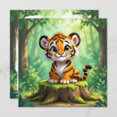 Baby Tiger | Cute Cartoon Kid's Nursery Art (正面/裏面)