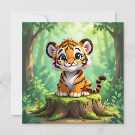 Baby Tiger | Cute Cartoon Kid's Nursery Art (正面)