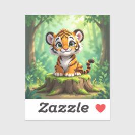 Baby Tiger | Cute Cartoon Kid's Nursery Art シール