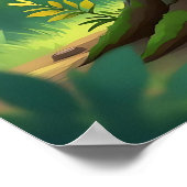 Baby Tiger | Cute Cartoon Kid's Nursery Art ポスター (角)