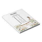 Baby Traits Baby Shower Game ノートパッド (アングル)