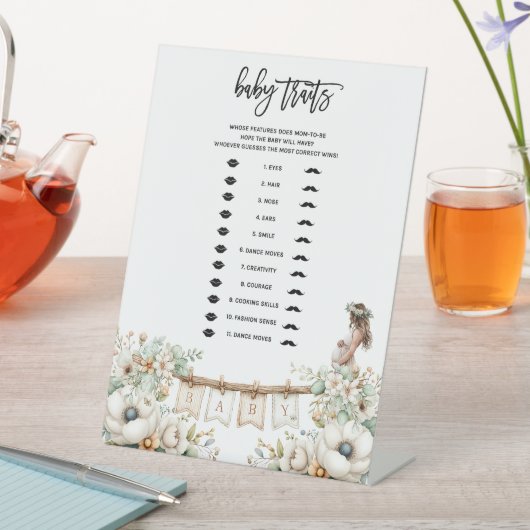 Baby Traits Baby Shower Game 台座サイン (インサイチュ)