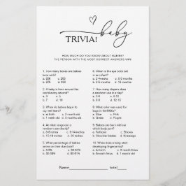 Baby Trivia Game