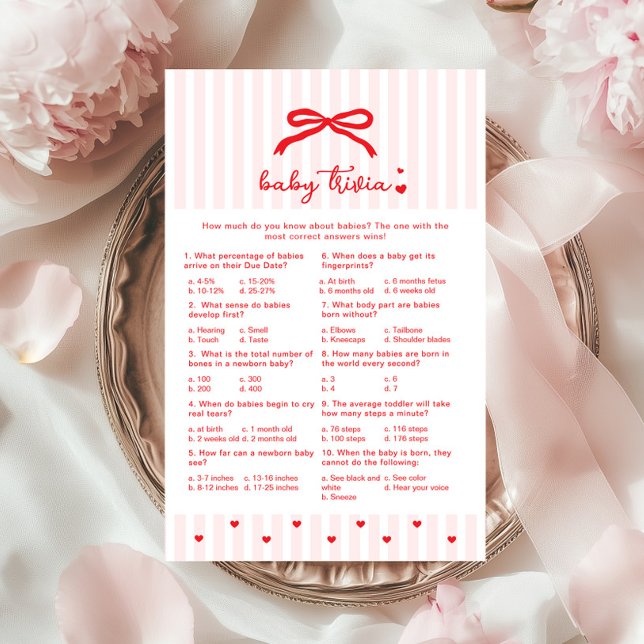 Baby Trivia Valentines Pink Bow Sweetheart game (クリエイターアップロード済み)