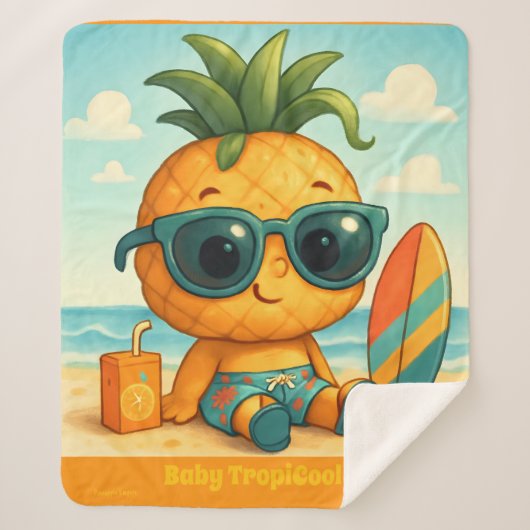Baby TropiCool Tony - Pineapple Empire  シェルパブランケット (正面)