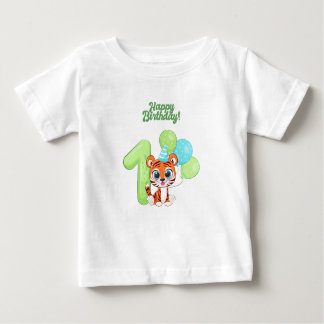 Baby Tshirt - First Birthday Baby ベビーTシャツ