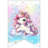 Baby Unicorn Birthday Banners バンティングフラッグ (第1の旗)