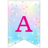 Baby Unicorn Birthday Banners バンティングフラッグ (第3の旗)
