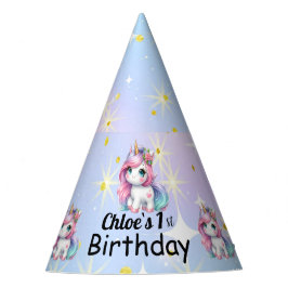 Baby Unicorn cardboard party hats パーティーハット