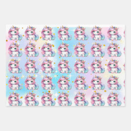 Baby Unicorn gift wrapping paper! ラッピングペーパーシート