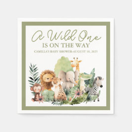 Baby Wild Animal Paper Napkin スタンダードカクテルナプキン