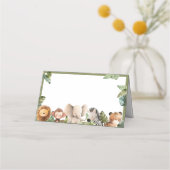Baby Wild Animal Table Place Card Folded プレイスカード (裏面)