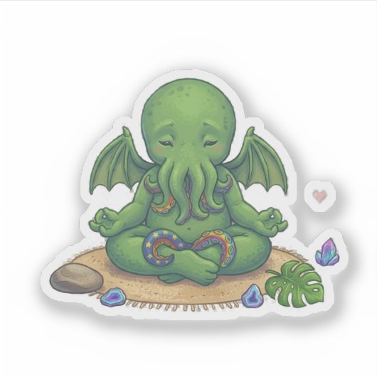 Baby Yoga Cthulhu シール (正面)