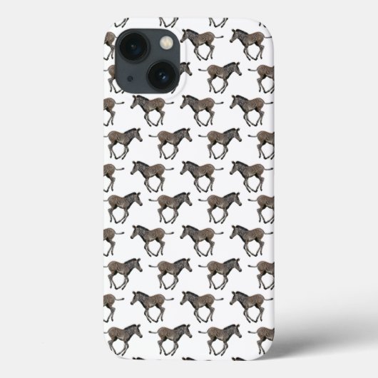 Baby Zebra Frenzy iPadケース (ホワイト) Case-Mate iPhoneケース (裏面)