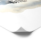 Baby zebra on clouds poster for nursery room ポスター (角)