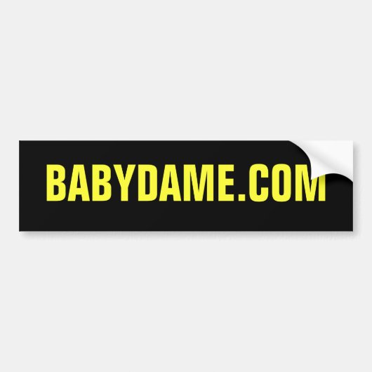 BABYDAME.COMのバンパーステッカー バンパーステッカー (正面)