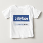 babyfaceのおもしろいな社会的なネットワーキングのパロディ ベビーTシャツ (正面)