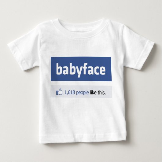babyfaceのおもしろいな社会的なネットワーキングのパロディ ベビーTシャツ (正面)