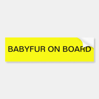 BABYFUR船上に バンパーステッカー