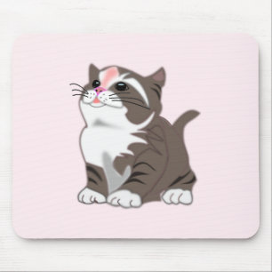 BabyKitten Mouse pad I Love Pets - Pink マウスパッド