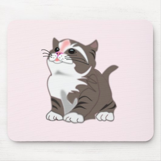 BabyKitten Mouse pad I Love Pets - Pink マウスパッド (正面)