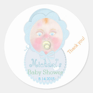 BabyLaiaによるベビーボーイベットシャワーステッカー ラウンドシール