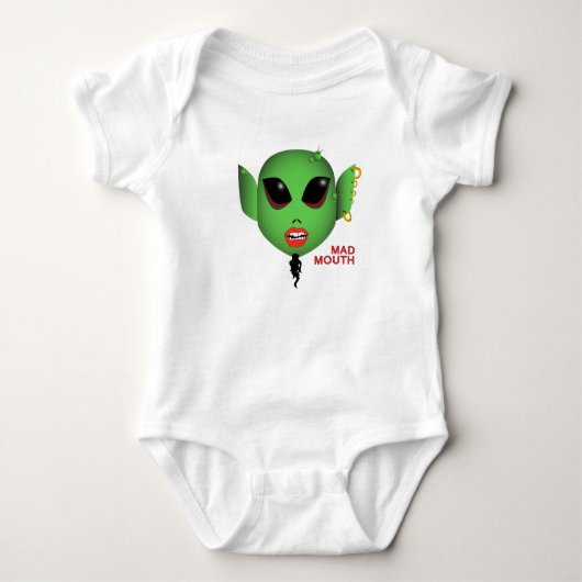 BABYMADMOUTHALIEN ベビーボディスーツ (正面)