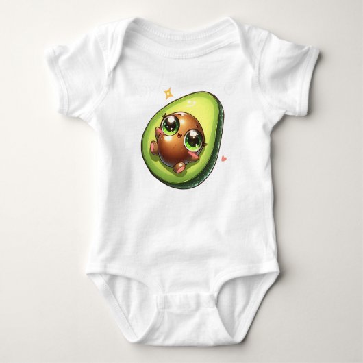 Babyparty süße Avocado Geschenke für Kleinkinder ベビーボディスーツ (正面)