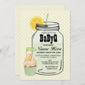 BaByQの性はベビーシャワーの双生児のミントの招待を明らかにします 招待状 (正面/裏面)