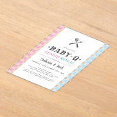 BabyQジェンダーがジンガムBBQを明らかにする アクリル招待状 (レイダウン)