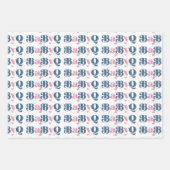 BabyQジェンダーがピンクとブルーを明らかにする ラッピングペーパーシート (正面2)