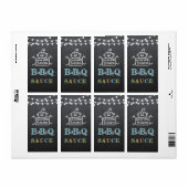 babyqソース/ bbq baby showerステッカー ラベル (フルシート)