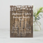 BabyQバックヤードBBQバッシュウッドベビー素朴シャワー 招待状 (スタンド正面)