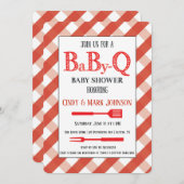BabyQベビーシャワーバーベキューカップルのシャワー 招待状 (正面/裏面)