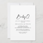 BabyQモダン Baby Shower Barbecue 招待状 (正面)