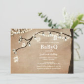 BabyQ招待Coed BBQシャワーラ素朴イト 招待状 (スタンド正面)