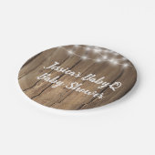 BabyQ BBQウッド素朴バーンドライツシャワープレート ペーパープレート (アングル)